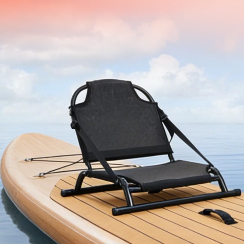 Silla de kayak de nailon resistente de 48 x 58 cm, soporte ergonómico