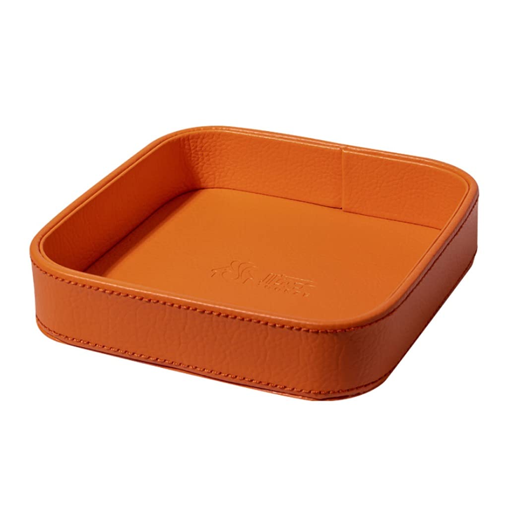 Desktop Storage,Key Wallets Cell Phones Catchall Tray Nightstand Or Dresser Organizer Plate,Change Wallet(Orange)