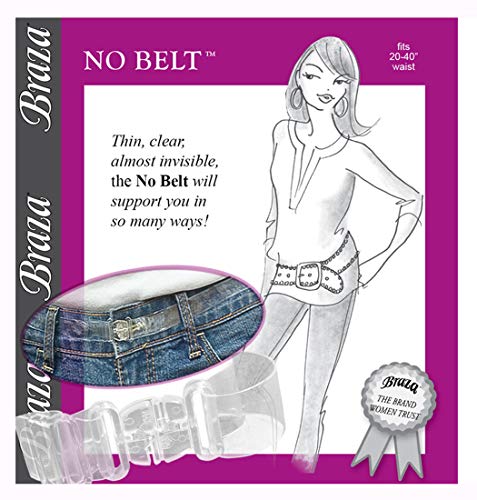 No Belt - Invisible, Adjustable, Clear Fits 20