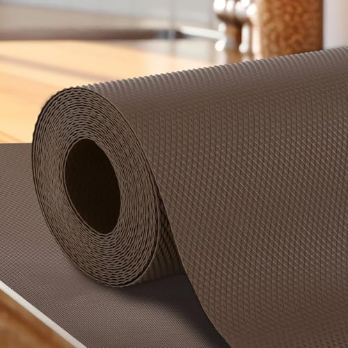Image of EVA Food Grade Washable Anti Slip Mat /Sheet for Fridge, Shelf Liner, Table, Kitchen Drawer mat (3 Meter) (Brown)