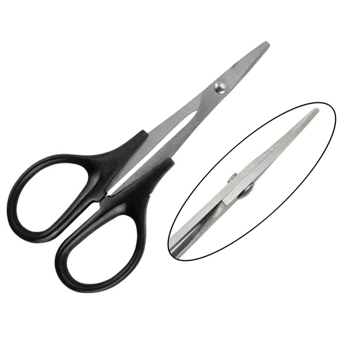2-Pack RC Body Trimming Scissors Set, 1 Straight & 1 Curved Scissor for RC Vehicle Truck Buggy Lexan Plastic Bodyshell Helicopter - Image 3