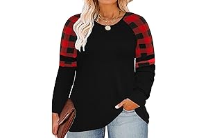 Comfy Autumn Plaid Raglan Shirt For Women