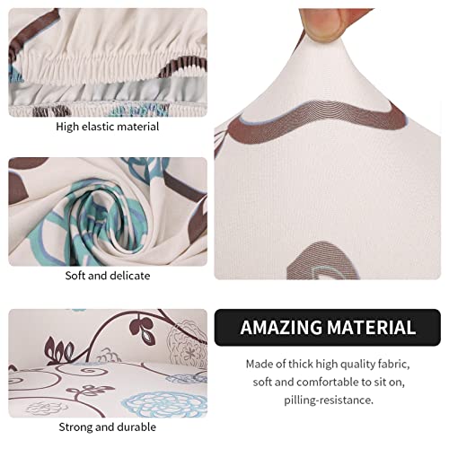Image of SearchI Club Chair Slipcover Stretch Barrel Chair Covers Printed Tub Chair Slipcovers Soft Spandex Armchair Sofa Cover Removable Couch Furniture Protector Arm Chair Cover for Living Room (Ball Flower)