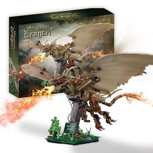 Image of Ideas Magic Wiki Fire Dragon Harry Building Set,Compatible with Lego Adults Collectible MOC Potter Dragon Model STEM Toy for Fans Home Decor,Creative Gift for Kids Boys & Girls 8-16 (886 PCS)
