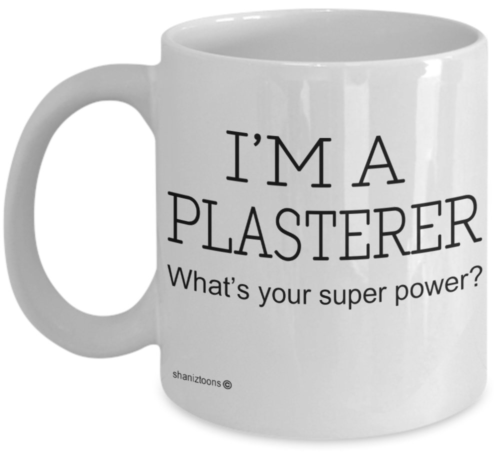 Shaniztoons White Plasterer Funny Gift Mug