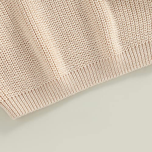 Afunbaby Baby Girl Boy Knit Sweater Blouse Pullover Sweatshirt Warm Crewneck Long Sleeve Tops For Infant Toddler (12-18 Months,Cream) #TOP4