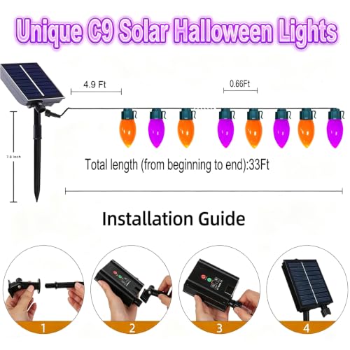 33ft 50LED Solar Halloween Lights DROPS TO - image 3