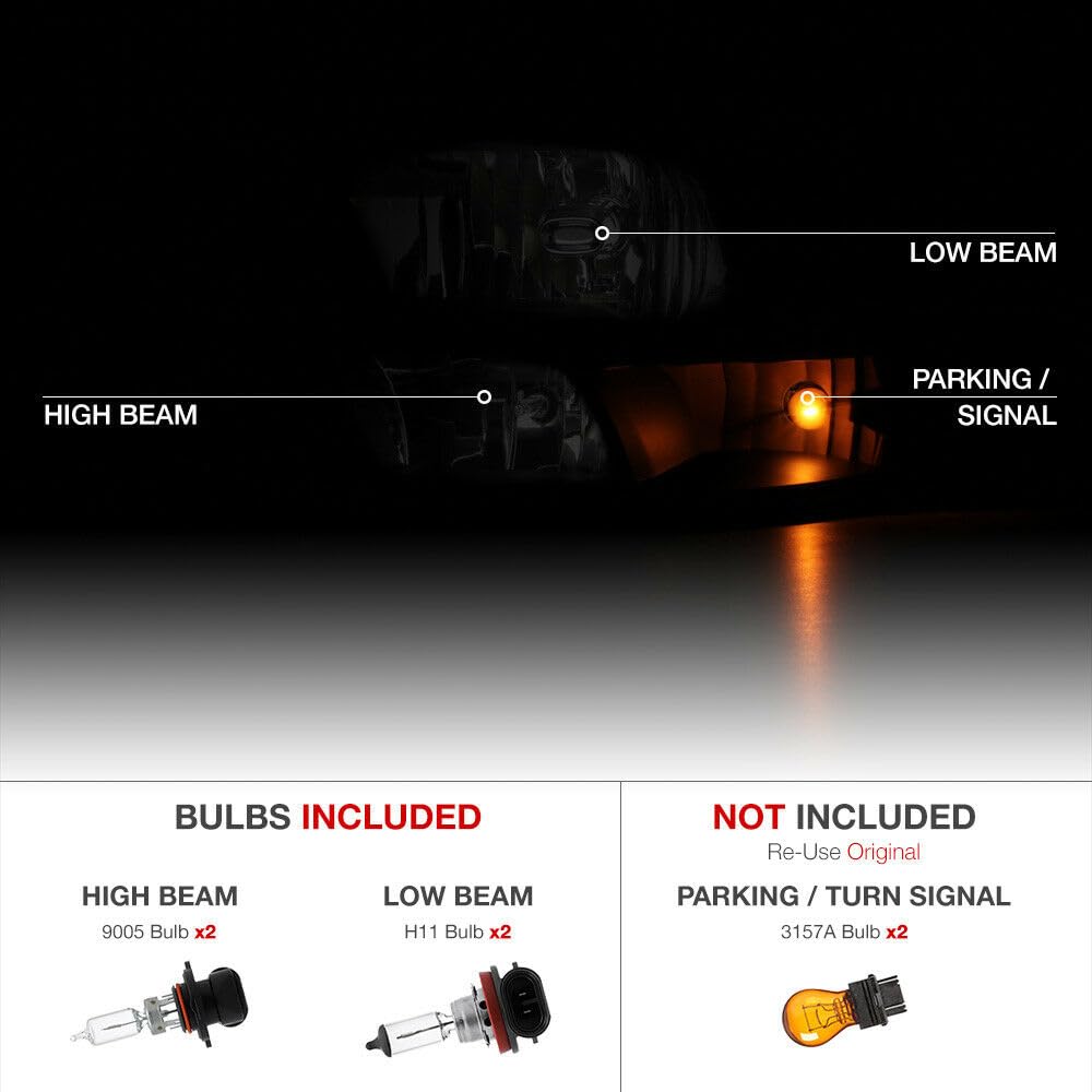 Amazon.com: MOXMEEX 2pcs Headlight Factory Style Front Left Right 