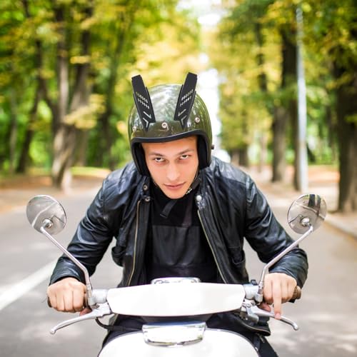 DONFAMDS 2個 防雨バイクヘルメットホーン 素材軽量耐久性ありユニセックス用 な装飾パーツ自転車 電動車対応 帽飾り