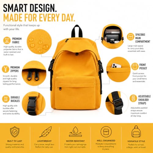 Image of School Backpack for Teen Girls, Boys Waterproof High School Backpack for Student Bookbag College Backpack for Women Men Casual Daypack Travel Aesthetic Backpacks Black