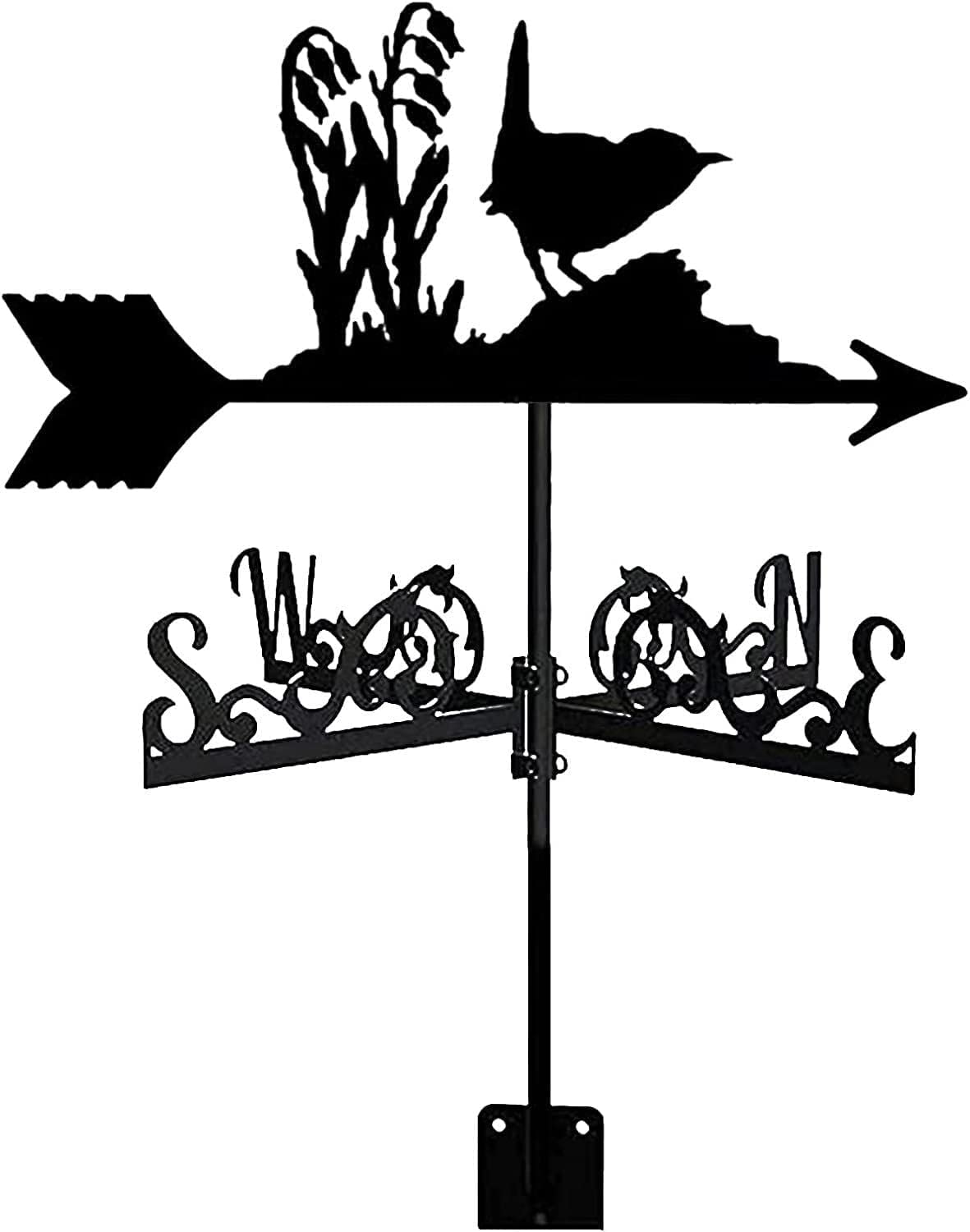 Klonwg Chick Metal Weather Vane,Vintage Weather Vane Direction Indicator For Outdoor Garden Roof Paddock Decoration Weather Vane