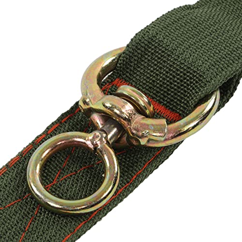 Kuhhalsband aus Segeltuch, Metall, 4 lagiges Wadenhalsband mit 2 Reihen, Metallschnalle, Segeltuch, Viehhalsband für die Tierhaltung von Pferden, Schafen, Rindern und Hunden (M)