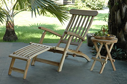 Ambientehome Teakholz Beistelltisch ca. 40 cm Ø Balkontisch Gartentisch – Bild 4