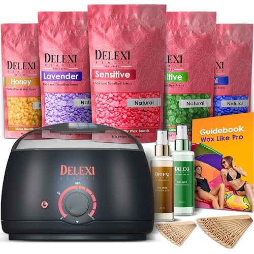 Men’s Waxing Kit for Coarse Back & Chest Hair – New Heavy-Duty Edition – Home Waxing System for Couples & Male Grooming – Includes Analog Warmer & Precision Tools for Beard & Brows