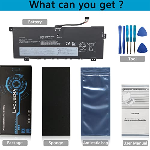Laqueena-L18M4PE0-Laptop-Battery-Compatible-with-Lenovo-Yoga-C740-14IML-C740-15IML-Series-5B10W67296-5B10U40209-L18L4PE0-5B10W67185-5B10U40210-772V-51Wh-4-Cell