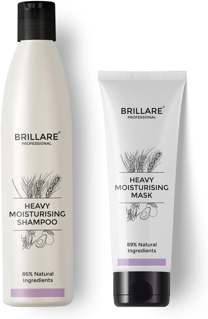 Brillare Professional Dandruff Control/Anti Dandruff Natural Shampoo & Hair Mask Combo,EnrichedWith BlackPepper& Wintergreen Fruit