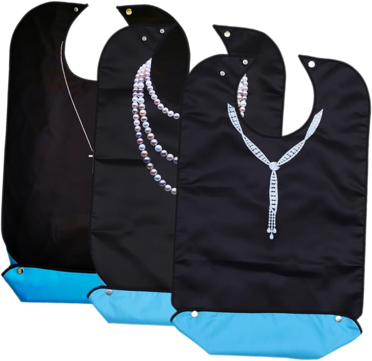 Mobestech 3pcs Wear-resistant Adult Bibs Clothing Protectors for Seniors Easy to Clean Reusable Dinner Bibs for Father Day and Festivals