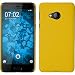 Produktbild PhoneNatic Case kompatibel mit HTC U Play - Hülle gelb gummiert Hard-case + 2 Schutzfolien