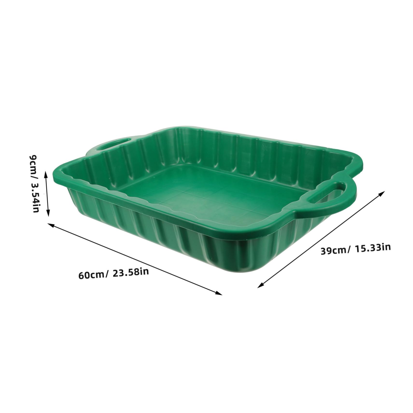 MAGICLULU Bac à Huile en Plastique Vert pour Automobile, Modèle Épais | Récupération Huile et Liquide de Refroidissement, Design Anti-fuite, Léger et Empilable pour Atelier