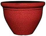 Classic Home and Garden 710D-560R 10' Snap Pot Planter, Round, Ruby Red Crackle