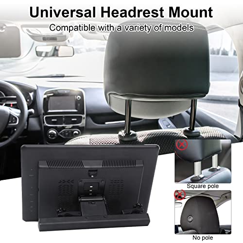 Car Tv Headrest Back Seat,13.3 Inch 4K Upgrade 8 Core Car Tvs Android 10.0 Monitor 1080P Touch Screen Wifi/Bluetooth/Hdmi In+Out/Fm/Mirror Link Video Player 2G + 32G Rom (2Pc) #TOP5
