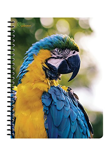 New Generation – Wild Life Animals – Spiral Notebooks, Wide Ruled 1 Subject 70 Sheets, 8 X 10.5 Inch Wire Bound Spiral Notebooks Set, With 3 Hole Punch And Perforated Sheets – 6 Pack Notebooks #TOP2