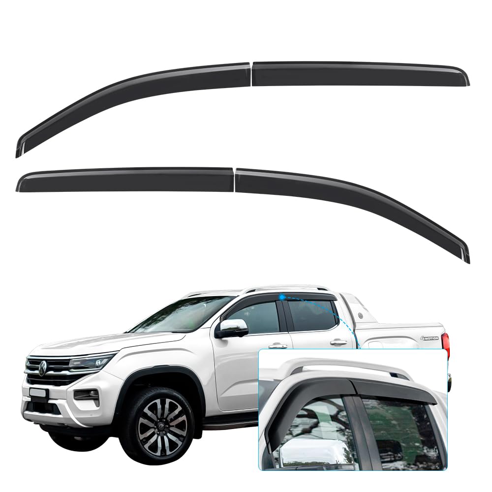 Windabweiser für VW Amarok 2023–2026, für Volkswagen Amarok V6 TDI 4 Motion Double Cab Aventure Highline Regenschutz