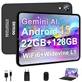 Tablet 10 Pollici Android 15 con 22GB RAM + 128GB ROM (Espandibile Fino a 1 TB), Octa-Core...