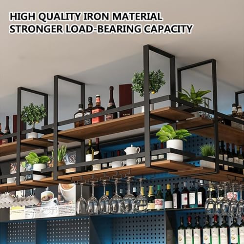 Casier à vin suspendu 150 cm pour plafond de bar et design moderne de cuisine - 5