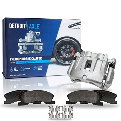 Image of Detroit Axle - Front Driver Side Brake Caliper Ceramic Brake Pads Replacement for 1999-2004 Jeep Grand Cherokee - 3pc Set