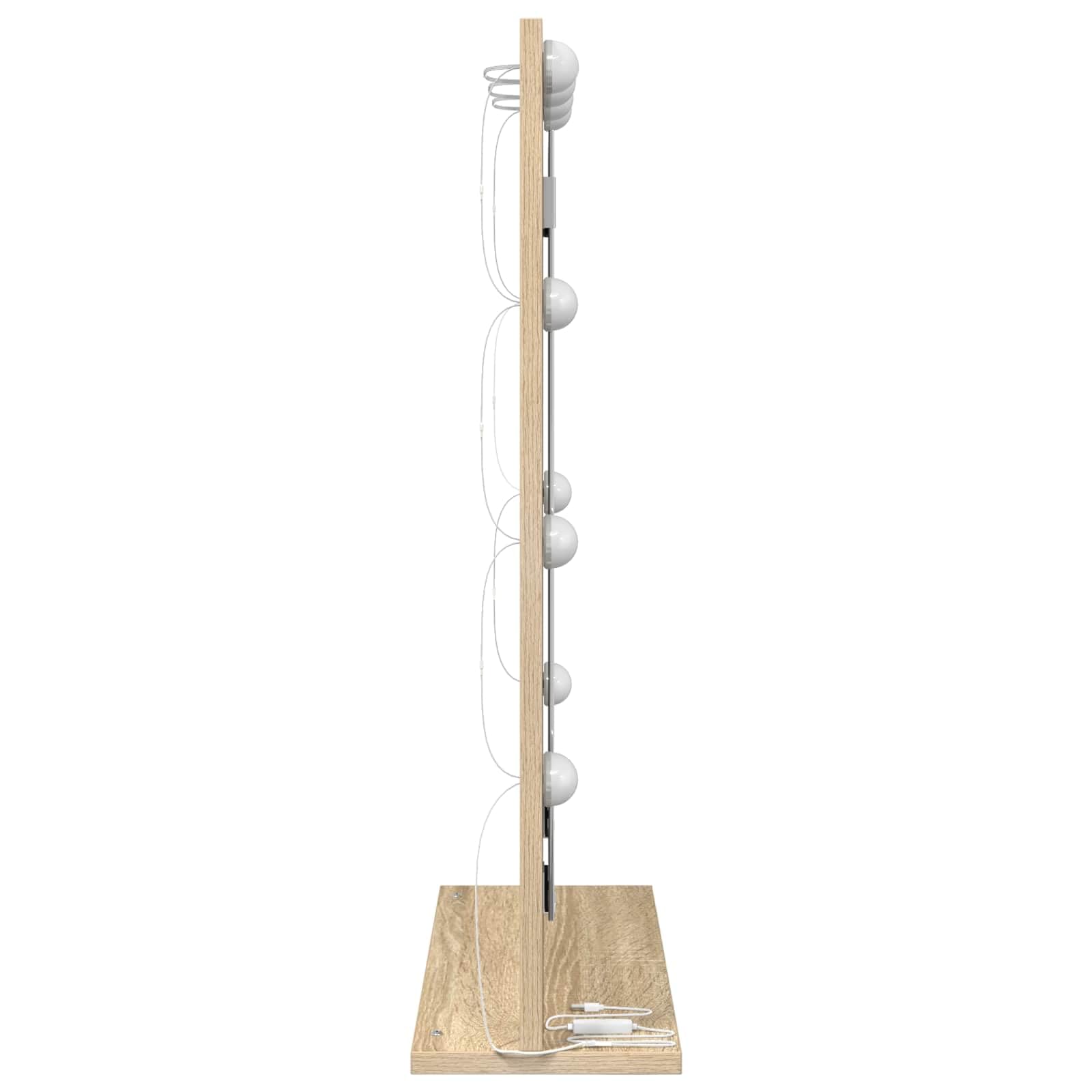 Espejo de tocador con luz blanca cálida, funciona con USB, ideal para cuarto de baño, dormitorio, pasillo y vestidor