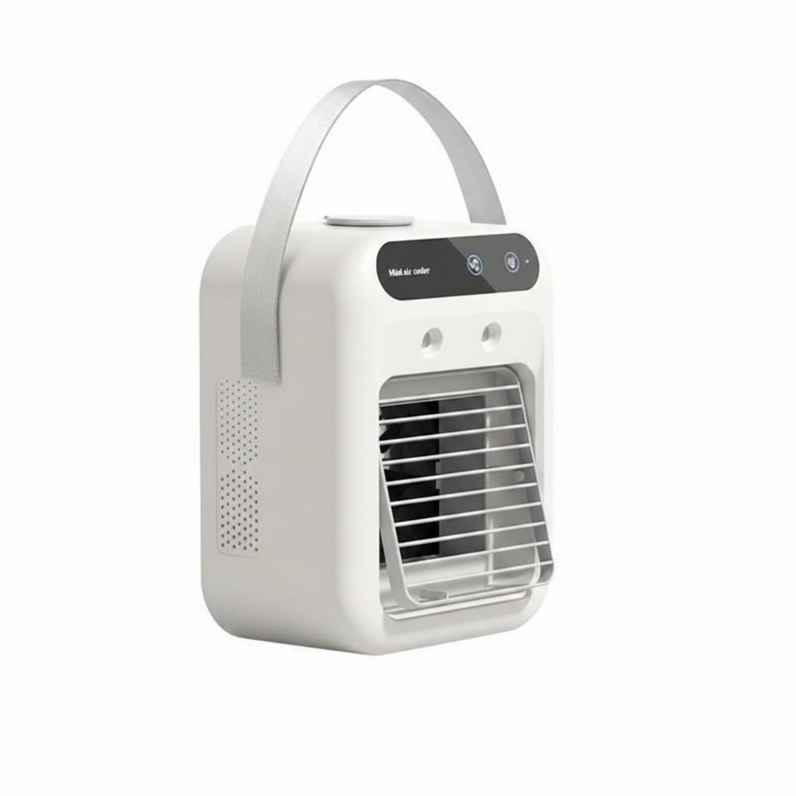 enakshi® double spray mist air cooler rapid cooling mini air cooler compact size misting fan lightweight for students, office workers, dorm room, desk, english, standard portable