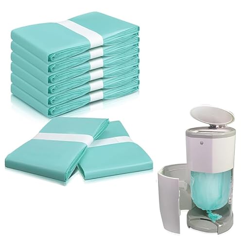 6 Pack Liner Refills Compatible, Tear and Leak Resistant, Nappy Bin Refill Bags compatible, Newborn Baby Diaper Pail, Deal with Odors Effectively, Diper Large Capacity (8meters each)