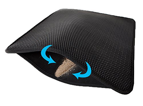 Lepet Cat Litter Mat XL Double-Layer Honeycomb Cat Litter Trapper with Waterproof Base Layer ECO-Friendly Light Weight EVA Foam Rubber (27 x 23 inches)