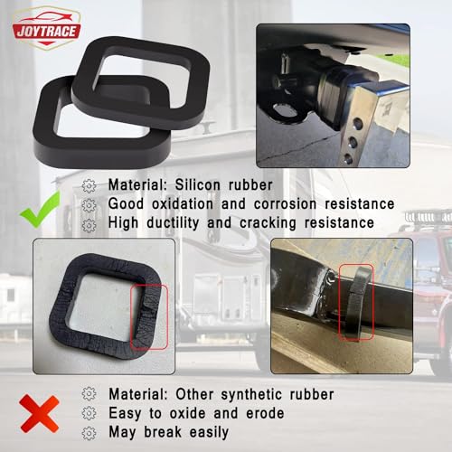 Image of 6 Pack - Multiple Size Combination,2 Inch Hitch Receiver Silencer Pad - Compatible with Most 2 Inch Trailer Hitch Receiver