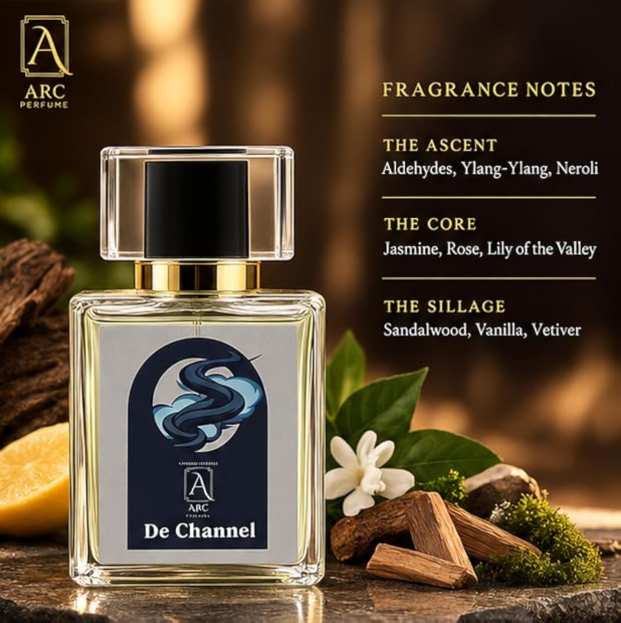 De Channel Eau de Parfum for Women, Elegant Scent