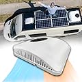 RV Rooftop Air Conditioner w/Heat 12 Volt, Campervan Rooftop AC Unit APU 10000BTU 12V Air Conditioner, Low Profile 12 Volt Air Conditioner for Van, Golf Carts, Excavators, Caravan, Buses