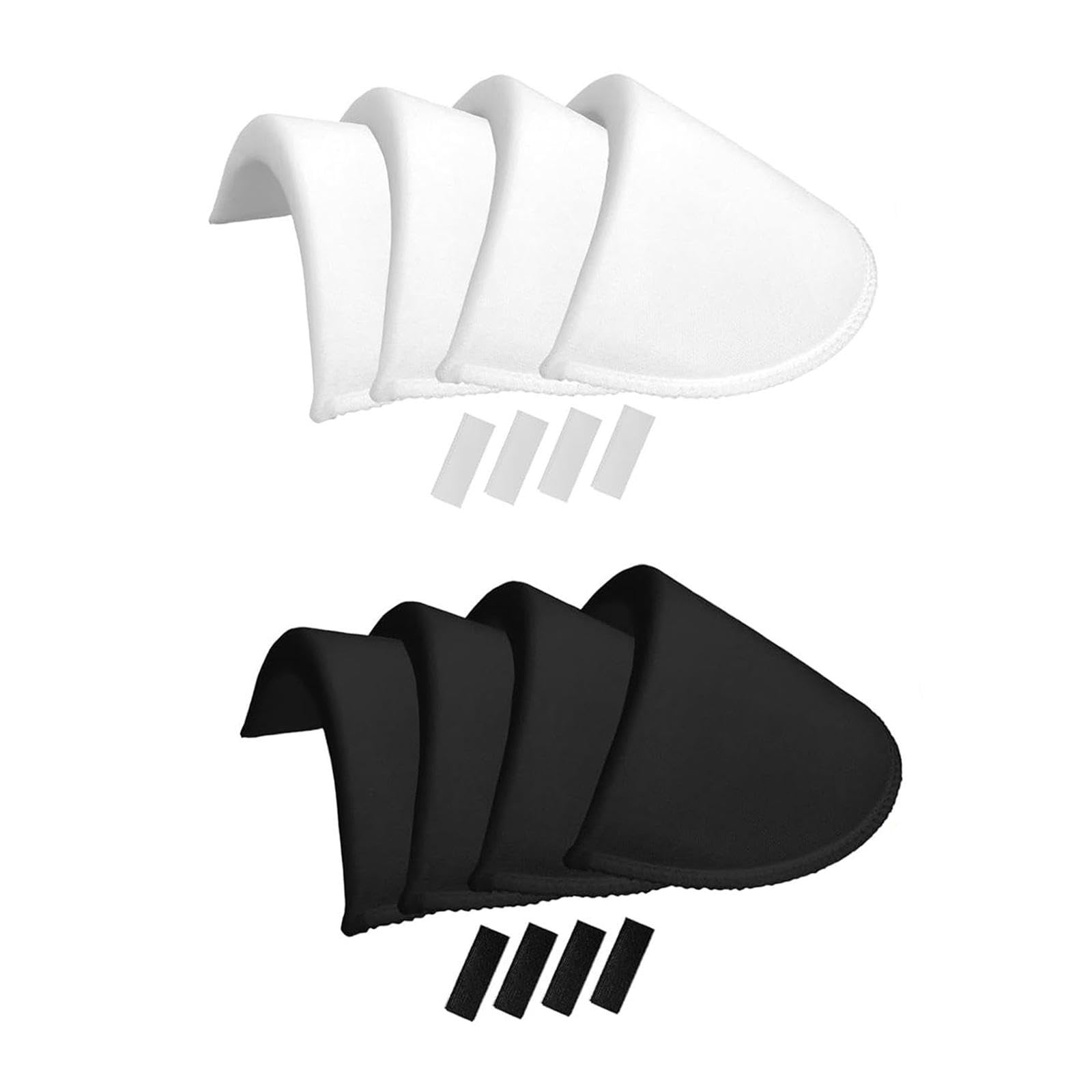 BNF®8X Shoulder Pads Thickness Sponge Wedge Pads for Sloping Shoulder Men|Crafts | Sewing |8 Shoulder Pads(4 White Shoulder Pads and 4 Black Shoulder Pads)-image-18