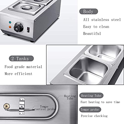 Máquina eléctrica para fundir chocolate 2 pzas acero inoxidable digital miniatura 4