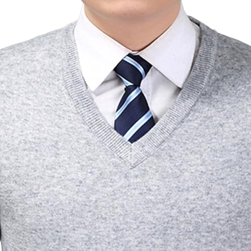 JEShifangjiusu Men's V Neck Sleeveless Sweater Vest Slim Fit Casual Knitted Pullover Casual Business Cotton Tank Top2