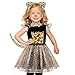 FANOST Leopard Costume Set for Girls, Cat Ears Headband Tails Bowtie Tutu Skirt for Kids Girls Halloween Cosplay Animal Birthday Party Make up Accessories Kindergarten School Event Dress Up Supplies