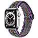 Produktbild TriStraps Nylon Weich Armband Kompatibel mit Apple Watch 42mm/44mm, Dehnbar Elastizität Ersatzband für iWatch SE iWatch Series 6/5/4/3/2/1,mit Männer und Frauen