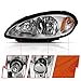 ANZO (111472) 2001-2005 Chrysler Pt Cruiser Crystal Headlight Chrome Amber (OE)