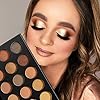 Nude Gold Eyeshadow Palette Natural Naked Smokey Warm Neutral 15 Shades, DE'LANCI Ultra-Blendable High Pigmented Matte Shimmer Matallic Long Lasting Waterproof Eye Shadow Pallet, Travel Size Makeup
