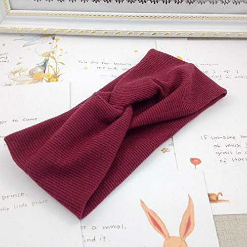 Image of DRESHOW 8 Pack Headbands for Women Yoga Knotted Headbands Elastic Criss Cross Hair Accessories Sports Head Wrap Non Slip