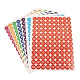 FOYTOKI 1bag Self-Adhesive Round Number Stickers of Labels Easy to Use for Home Organization Marking for Bins and Toolbox for Outdoor Use