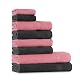 Handtuchset Tuiste in Grau und Rosa aus 100% Baumwolle
