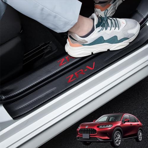 GOODGOODCAR ホンダ新型ZR−V2023(令和5)年〜 RZ3 RZ4 RZ5 RZ6全系適用サイドステップガード スカッフプレート ZR−V RZ3 RZ4 RZ5 RZ6全系適用 内装パーツ 金箔技術 金メッキ技術 内装アクセサリー 粘着力強
