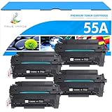 55A Black Toner Cartridge CE255A 55X CE255X 4-Pack Compatible Replacement for HP Laserjet P3015 Toner Cartridge Black for P3015 P3015dn P3015x Pro 500 MFP M521dn M521dw M521 M525 Printer Ink