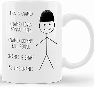 Personalized Personalized Bonsai Tree Gift, Bonsai Tree Gift For Men And Women, Bonsai Tree Gifts For Dad, Funny Bonsai Tree Mug, Bonsai Tree Gift, Ceramic Novelty Coffee Mugs 11oz, 15oz Mug, Tea Cup